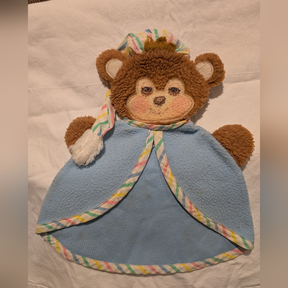 1985 Fisher Price Sleepy Time Bear Blue Lovey